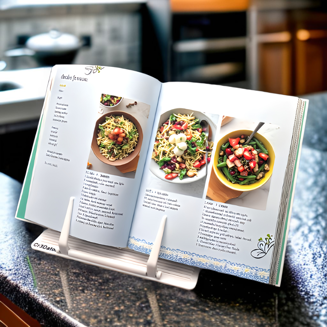 Buchständer mit Kochbuch