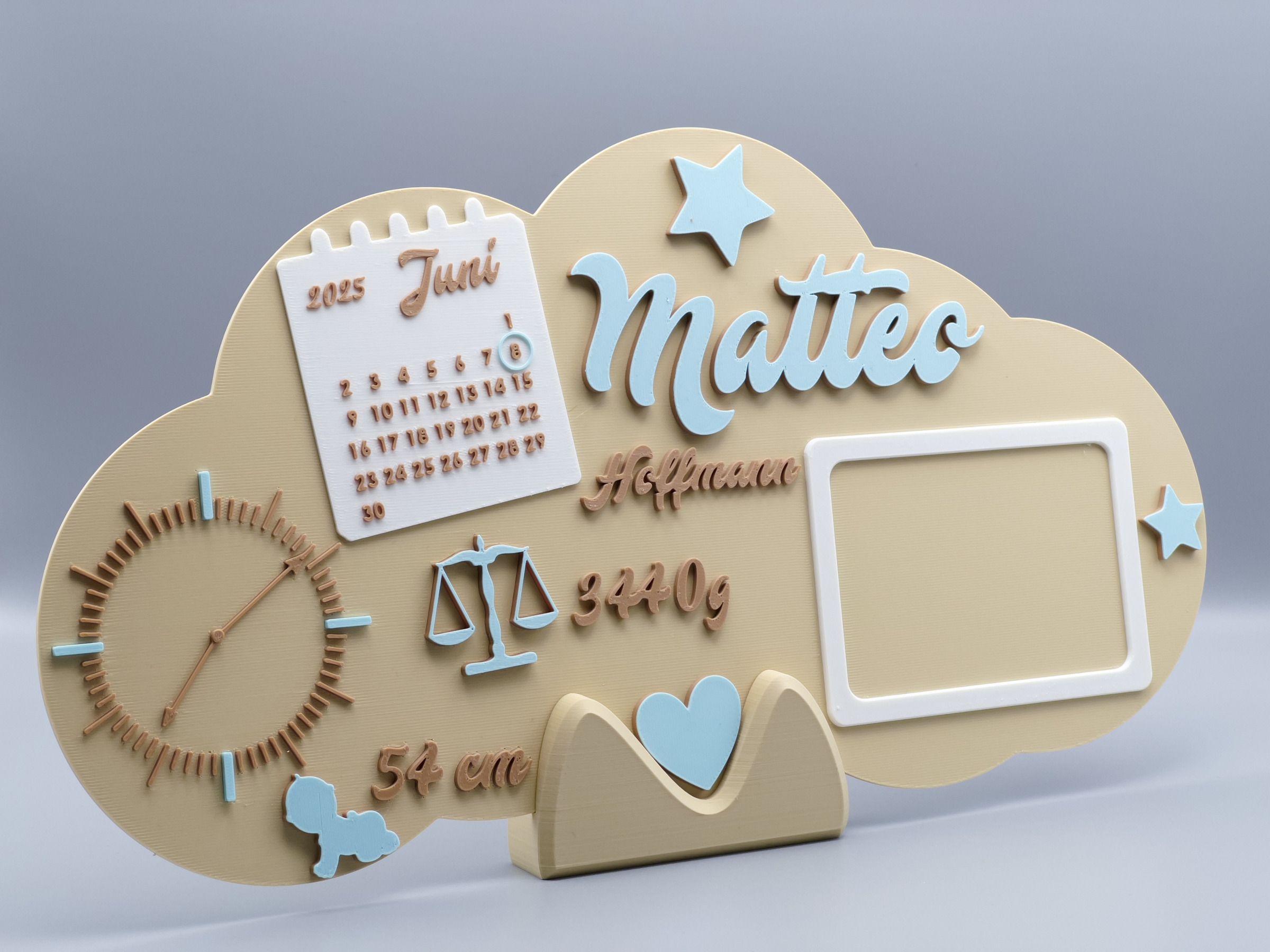 Babyschild ohne Bild Junge