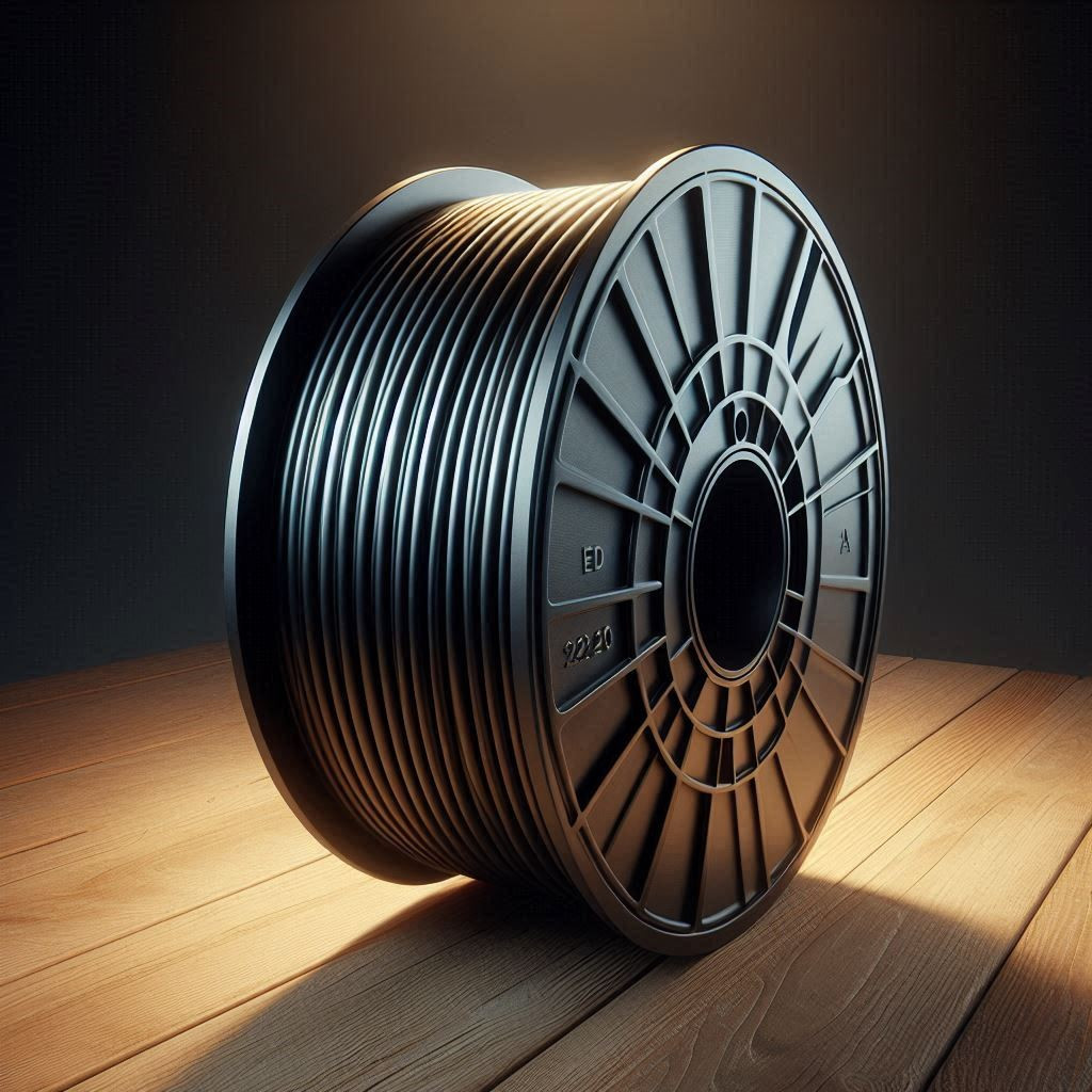 Schwarzes Filament auf Rolle